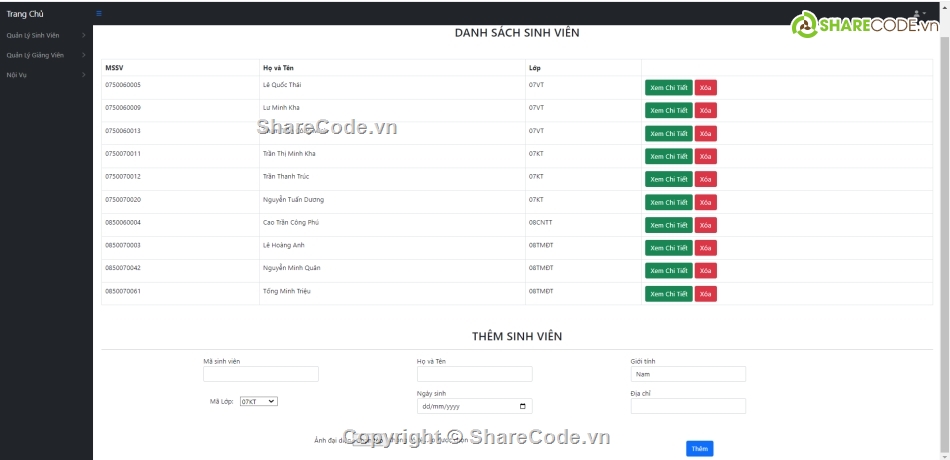 Code phần mềm quản lý,phần mềm quản lý sinh viên,phần mềm quản lý điểm,Code quản lý điểm sinh viên